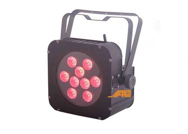 9pcs Rgbwa 6 ULTRAVIOLETA en 1 diseño plano del caso del perfil bajo de la luz del par del hierro de DMX