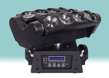 8 ojos 10w Rgbw 4 en 1 luz principal móvil 14/18/42 ch Dmx 512 del LED