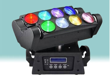 8 ojos 10w Rgbw 4 en 1 luz principal móvil 14/18/42 ch Dmx 512 del LED