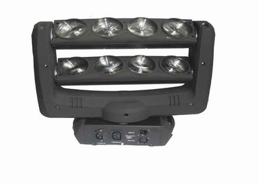 La araña doble de la fila llevó RGBW ligero 8pcs 10 vatios de luz principal móvil del LED