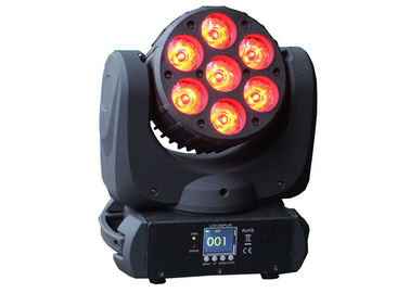 Canal de iluminación principal móvil profesional de la etapa ligera de 7pcs LED ángulo del haz luminoso de 11/17 días de fiesta lámpara de DJ del disco de 20 grados