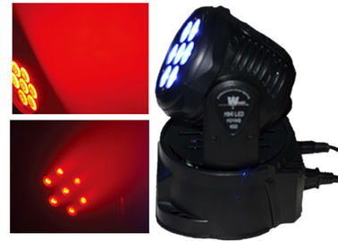ángulo móvil del haz luminoso de las cabezas del día de fiesta de la etapa 80W de 7pcs RGBW 10 grados