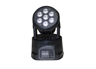 ángulo móvil del haz luminoso de las cabezas del día de fiesta de la etapa 80W de 7pcs RGBW 10 grados