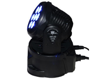 Luz ligera móvil automática del lavado del punto del haz del disco de la cabeza LED de 7pcs RGBW mini