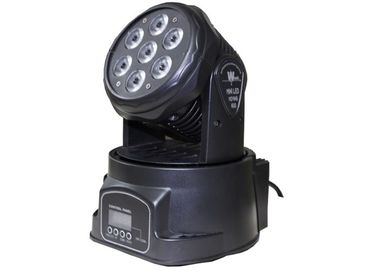 Luz ligera móvil automática del lavado del punto del haz del disco de la cabeza LED de 7pcs RGBW mini