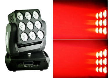 La luz móvil de la cabeza LED del club nocturno/llevó el color de la matriz RGBW que mezclaba 9pcs * 10W