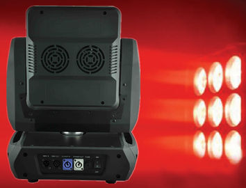 Forme a club el mini LED la luz principal móvil 9pcs 10w Rgbw DJ lámpara principal móvil