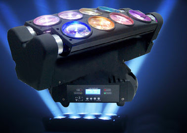La araña principal móvil de la iluminación de DJ del partido de disco enciende multicolor del Cree LED 8x10W RGBW