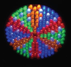RGBAW con pilas llevó la luz/el par llevado delgado llevado 198pcs * 10m m de la boda