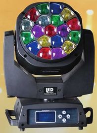 Rotación ligera principal móvil de Rgbw 19 *1 5W LED con grado del ángulo 4 a 60 del enfoque