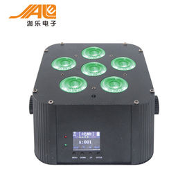 DJ efectúa el uplight llevado dmx inalámbrico ultravioleta ligero de la batería de la luz 6x18w del par 6in1 del rgbwa del patio de la batería para casarse 