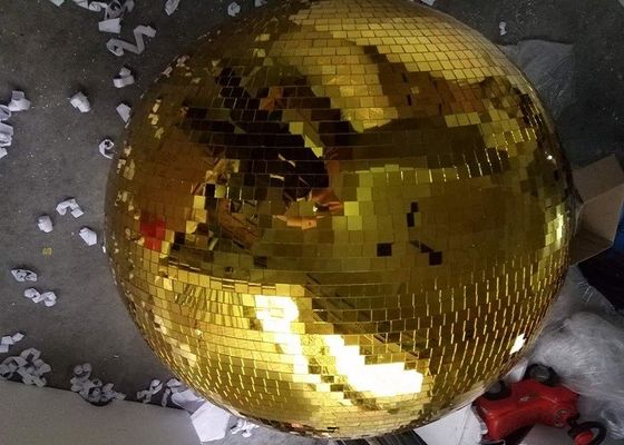La etapa de oro del disco de la bola de espejo del 120CM enciende la bola giratoria