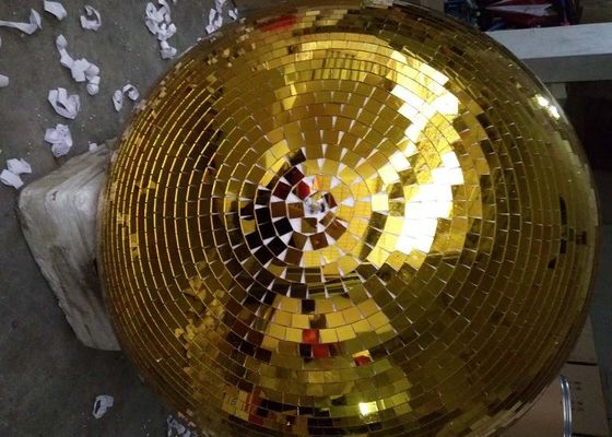 La etapa de oro del disco de la bola de espejo del 120CM enciende la bola giratoria