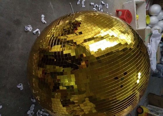 La etapa de oro del disco de la bola de espejo del 120CM enciende la bola giratoria