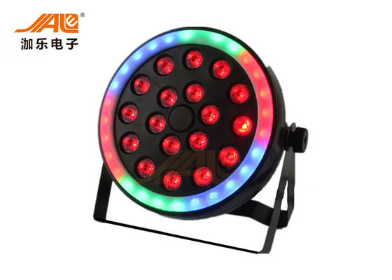 el canal 8 etapa de DJ de 18 vatios enciende RGB 3 en 1 par plano del LED