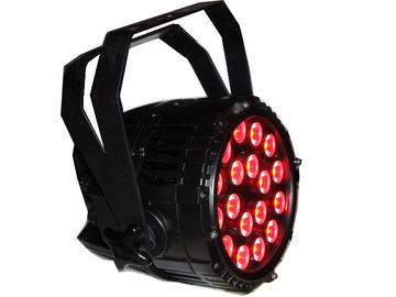 La etapa de iluminación al aire libre del par de la prenda impermeable del alto lumen LED Par18x10w Rgbw 4in1 Ip65 se enciende