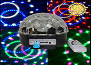 20W DMX llevó la CA mágica cristalina 110V - 250V de la luz de la etapa del disco del efecto del Rgb de la luz de la bola