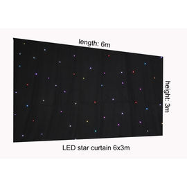 Cortina del paño de la estrella del RGB 6 x 3M LED, cortinas de la luz de la estrella de la etapa del contexto para el fondo de etapa