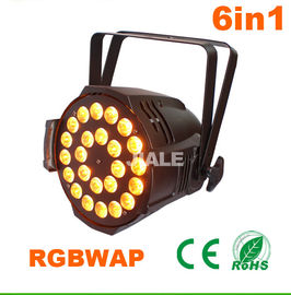 las luces llevadas 6in1/de la etapa de DJ del par par interior llevado Dmx de la luz del par pueden 24pcs 15w Rgbwa ultravioleta