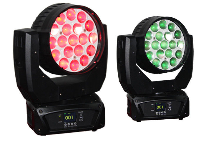 luz principal de mudanza de la luz de 540°Pan 270°Tilt 19pcs 12W RGBW 4in1 LED del lavado principal móvil del enfoque