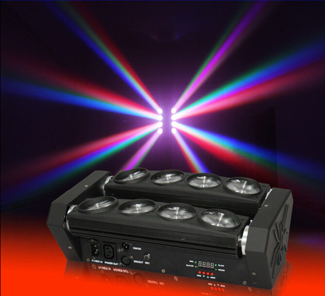 el Cree de 8pcs 10w llevó la iluminación principal móvil del disco de la etapa ligera del haz de la araña