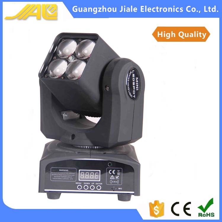 Nuevo 4pcs 10w 4in1 llevó mini luces ligeras principales móviles de DJ de la luz del enfoque del lavado