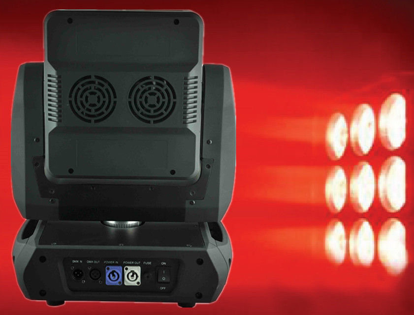 Forme a club el mini LED la luz principal móvil 9pcs 10w Rgbw DJ lámpara principal móvil