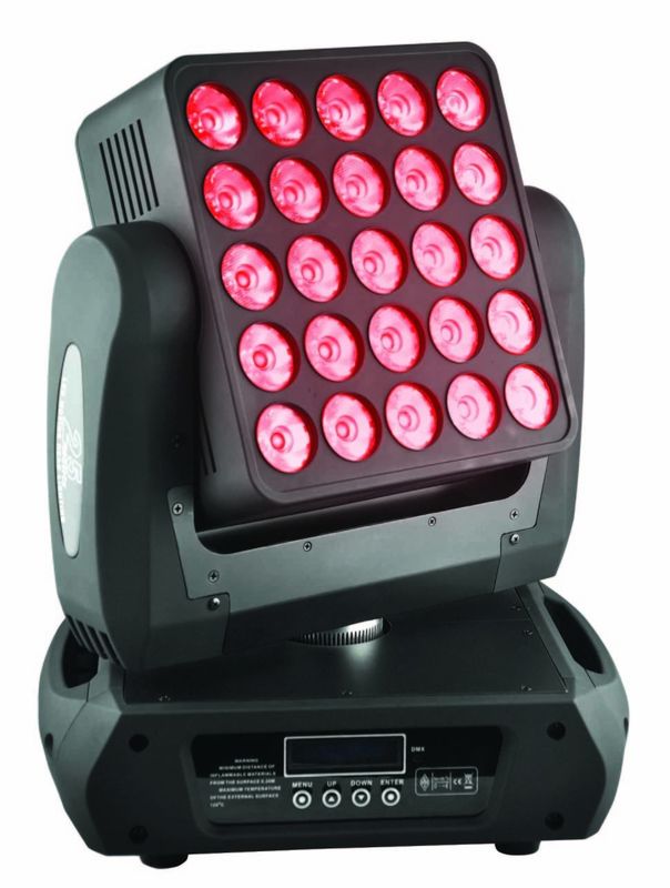 25 luz principal móvil de la matriz de la iluminación de la anteojera de la luz RGBW del haz del X12 W LED