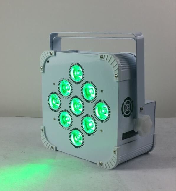 luz plana del par de la batería inalámbrica de 180W 9 LED, luz llevada con pilas de la etapa