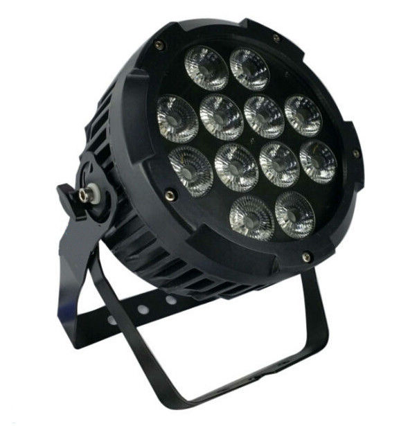 IP65 12pcs * 12w 4 en 1 par al aire libre de RGBW LED con aluminio fundió la vivienda a troquel