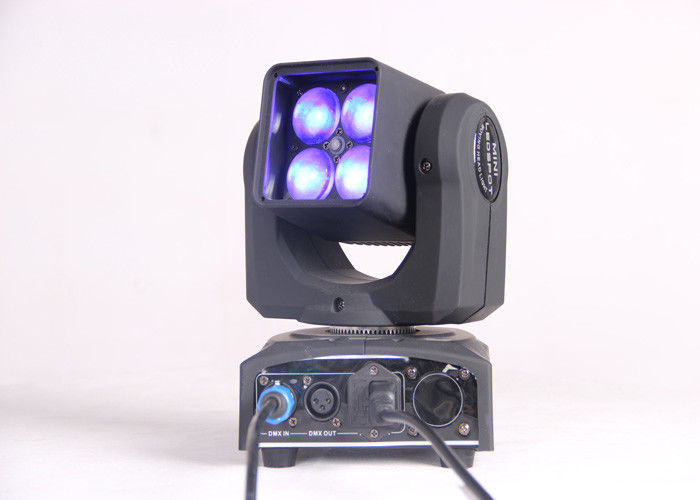 4 luz principal móvil de las PC 25 w RGBW LED con el ángulo de haz 5-40° para DJ, disco