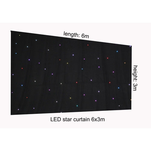 Paño al por mayor de la cortina de la estrella del LED que enciende el RGB para la decoración de la etapa el casarse o del acontecimiento