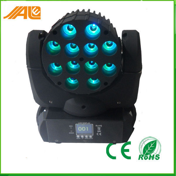 12 x 10w Rgbw 4in1 DJ efectúan alto brillo llevado lavado principal móvil