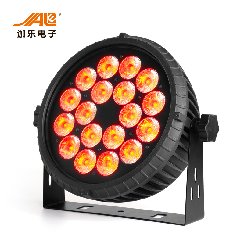 18x18w RGBWA 6 ULTRAVIOLETA en 1 control plano del alto brillo DMX de la luz del par del LED