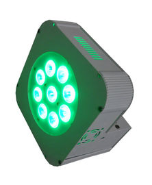La radio de la batería actuó la luz plana a todo color del par de las latas 9pcs LED del par de la radio LED
